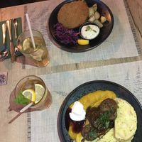 Traditional Czech food!  at Vegan House in Prague