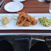 Veggie curry skewers at The Pacific Kitchen in Montgomery