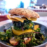 Peas burger at Whole Food Cafe in Thisted