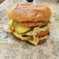 Chickun big mac at Odd Burger in Whitby