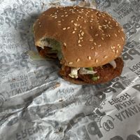 Buffalo ChickUN sandwich  at Odd Burger in Whitby