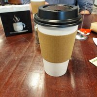 Decaf coffee with oatmilk at MochaLisa's Caffè in Clifton Park