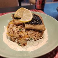 Best fish in town at Loving Hut - Meditation Center in Ulaanbaatar