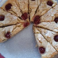 Raspberry bakewell at Morag's Bakes in Telford
