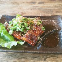 signature charcoal grilled tofu at Vegans Cafe and Restaurant in Kyoto