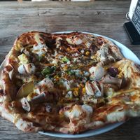 Teriyaki pizza. at Vegans Cafe and Restaurant in Kyoto
