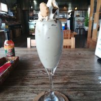 Hojicha "shake" at Vegans Cafe and Restaurant in Kyoto