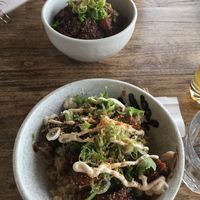 Deep fry tofu bowl and brown rice bowl  at Vegans Cafe and Restaurant in Kyoto