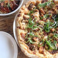 Tofu pizza at Vegans Cafe and Restaurant in Kyoto