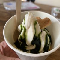 Matcha ice cream at Vegans Cafe and Restaurant in Kyoto