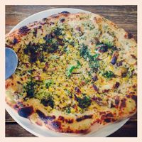 vegan scrumptious pizza! at Vegans Cafe and Restaurant in Kyoto