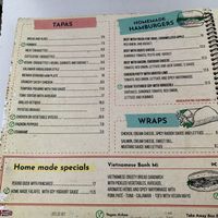 Menu  at Twist in Mallorca