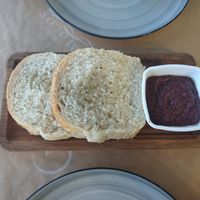 Fresh bread and Olivepaste at Molos Restaurant in Thasos