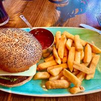 Second time back here lovely vegan burger, friendly staff doesn’t disappoint !  at The Bell in Stratford-upon-avon