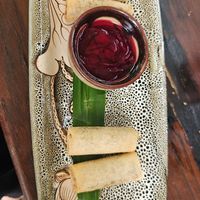 Springrolls - as boring as they look at Guru Chay in Da Lat