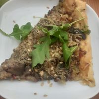 Aubergine and lentil tart within the felix dish at Chez Felix in Arles
