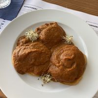 vegan gnocchi with seitan and a sweet potatoe puree  at The Botanist in Zadar