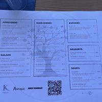 Menu   at The Botanist in Zadar