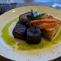 Main course (vegan steak with potatoes and carrots) at The Botanist in Zadar