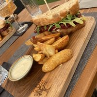 Burger (the portion is huge)  at The Botanist in Zadar
