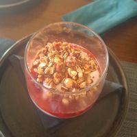 Strawberry lemon dessert at The Botanist in Zadar