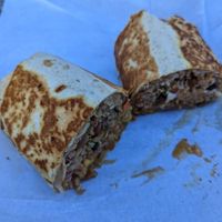 Tres bean burrito at Zack's Taco Shack in Tannersville