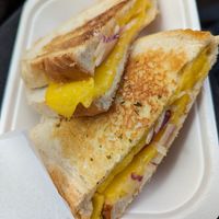 Vegan cheese & onion toastie at Cheese ‘N' Toasted in Durness