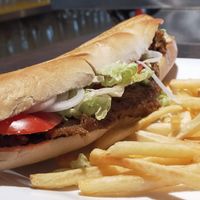 Bocadillo de seitán at Churrería San Sebastián in Montehermoso