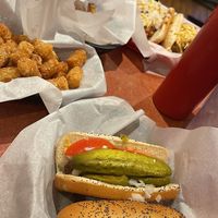 Hot Dog basket   at Dirty Franks Hot Dog Palace in Columbus