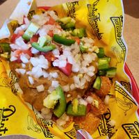 Deluxe Vegan Tatchos at Dirty Franks Hot Dog Palace in Columbus
