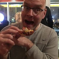 Open up.  Here comes the ..............! !  at Dirty Franks Hot Dog Palace in Columbus