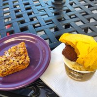 Looks already a bit ugly... Was so delicious that we started eating before taking a picture. at Pistachio Cafe in Gananoque