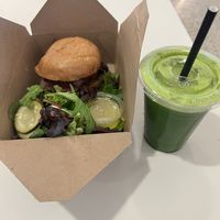 Plant burger and good start juice   at SFO - The Plant Cafe Organic- T2 in South San Francisco