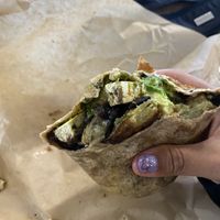 Breakfast Burrito - Sub No Eggs/No Cheese; Tofu Chunks (That Scared Me - hahaha) 😂 Recommend Adding Avocado, Very Satisfying - Post Photo Couldn’t Finish (Way Too Much)  at SFO - The Plant Cafe Organic- T2 in South San Francisco