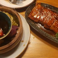 Dumplings and vegan duck at Nón Lá Vietnamese Garden in Basel