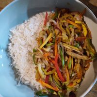 mapo tofu (tofu was at the side) at Vegan Tranquil Rose in Kandy