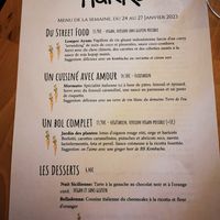 Menu #Veganuary at Hakko in Montpellier