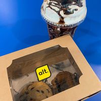 Wicked chocolate shake, choc chip cookie and Lotus biscoff brookie at alt.Eatery in Bangkok