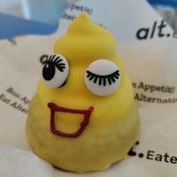 Carrot cake filled with yuzu cream at alt.Eatery in Bangkok