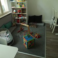 Small playground in the front area at Café Cocosh in Berlin