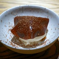 tiramisu, sour cherry & amaretto at Plates in London