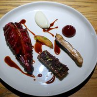 barbecued Kalibos cabbage, confit lion's mane mushroom, teriyaki lentil tempeh at Plates in London