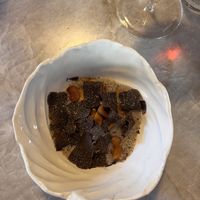 Course 5) black truffle & artichoke risottoo  at Plates in London