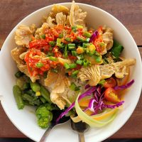 Mushroom Bowl at Goji Goji Vegan Bowl in Canggu