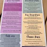 Brunch menu   at The Longholme in Bedford