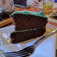 Chocolate and Blue Peaflower Cake [£3.00] at Tea Sutra Teahouse in Newcastle Upon Tyne