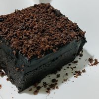 Chocolate and avocado brownie. at Nebos in Kyiv