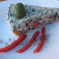 Cheese pie. They are really good at homemade vegan cheese 👌🏼✨ at Nebos in Kyiv