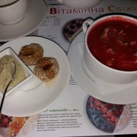 Borscht at Nebos in Kyiv