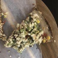 Cashew cheese pizza at Nebos in Kyiv